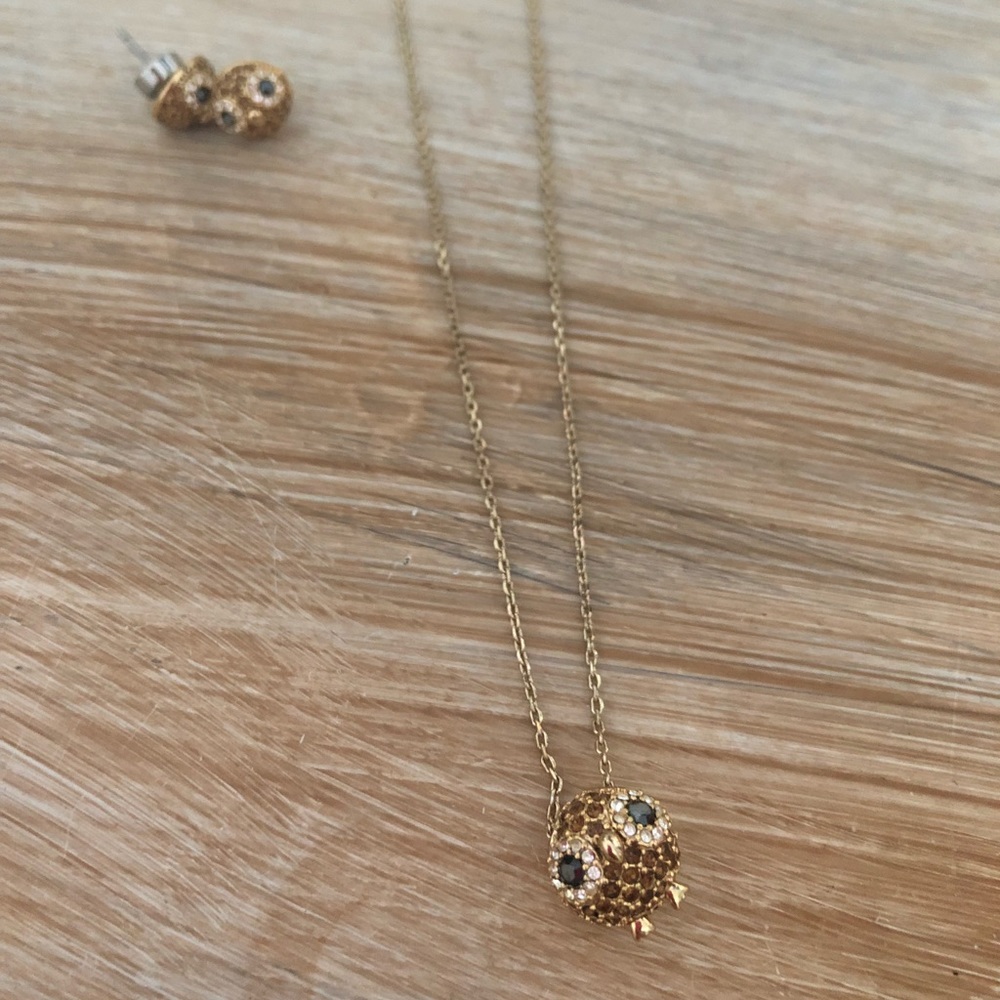 Fossil owl earrings